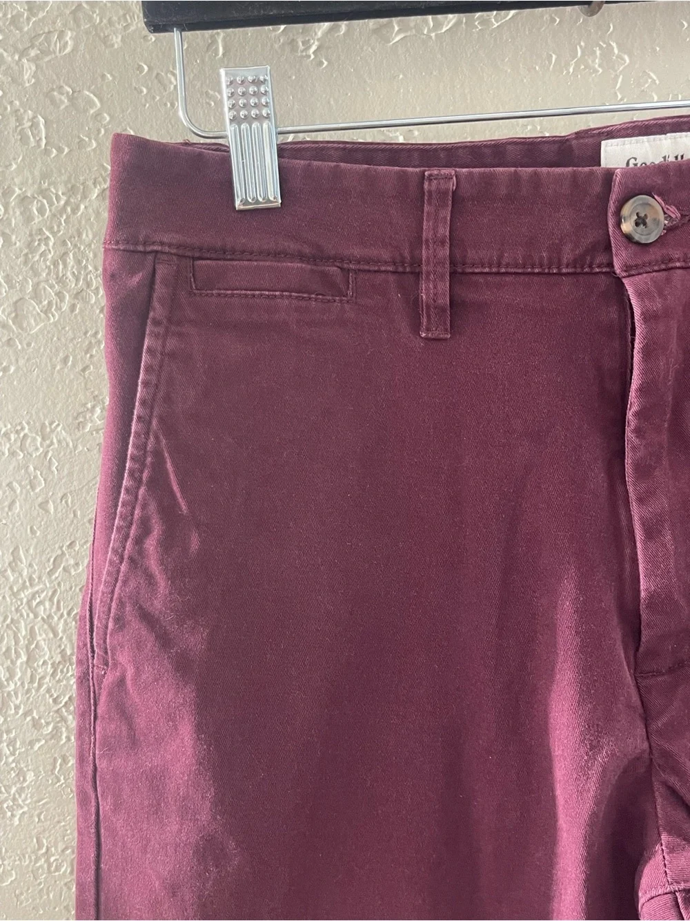 Goodfellow & Co Men’s Burgundy Straight Leg Chino Pants 32X30